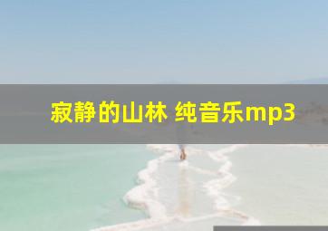 寂静的山林 纯音乐mp3